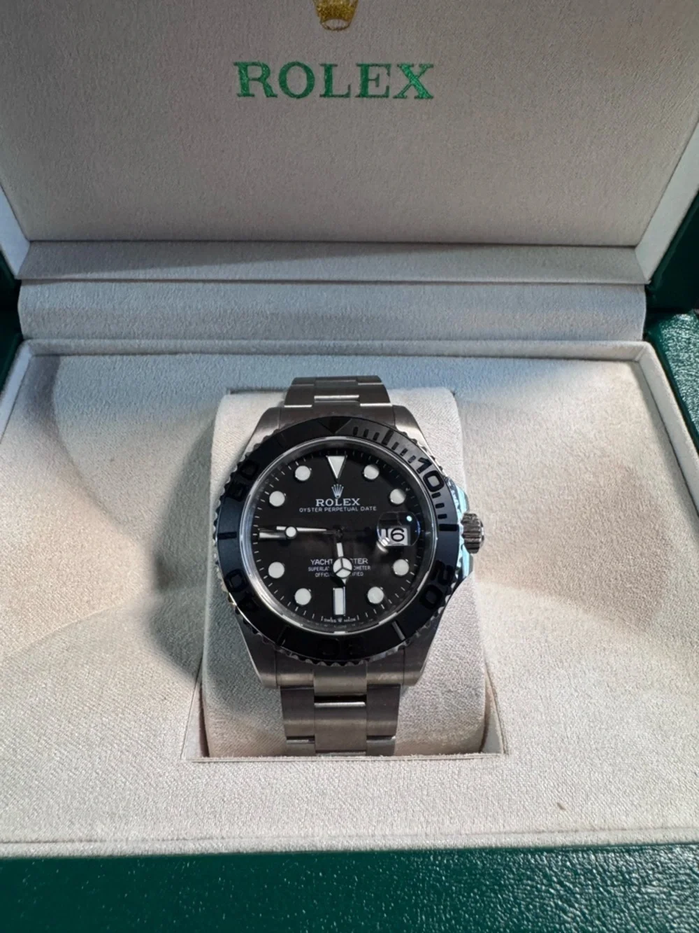 Rolex Black and Silver Yacht-Master Stainless Steel Watch - Picture 3 of 9